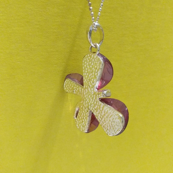 Purple Butterfly Pendant Necklace - Picture 2 of 5